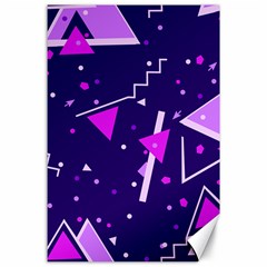 Purple Blue Geometric Pattern Canvas 24  X 36  by HermanTelo