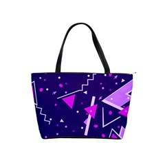 Purple Blue Geometric Pattern Classic Shoulder Handbag