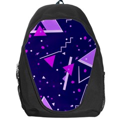 Purple Blue Geometric Pattern Backpack Bag