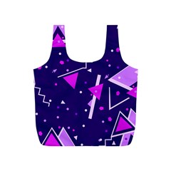 Purple Blue Geometric Pattern Full Print Recycle Bag (s)