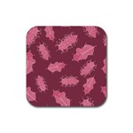 Plumelet Pen Ethnic Elegant Hippie Rubber Coaster (Square)  Front