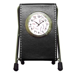 Plumelet Pen Ethnic Elegant Hippie Cute Pen Holder Desk Clock