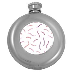 Plumelet Pen Ethnic Elegant Hippie Cute Round Hip Flask (5 Oz)