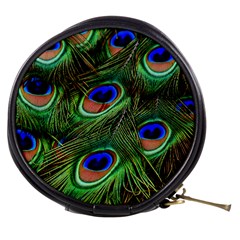 Peacock Feathers Plumage Iridescent Mini Makeup Bag