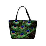 Peacock Feathers Plumage Iridescent Classic Shoulder Handbag Front