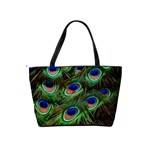 Peacock Feathers Plumage Iridescent Classic Shoulder Handbag Back