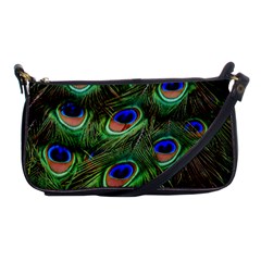 Peacock Feathers Plumage Iridescent Shoulder Clutch Bag by HermanTelo