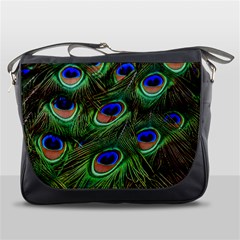 Peacock Feathers Plumage Iridescent Messenger Bag