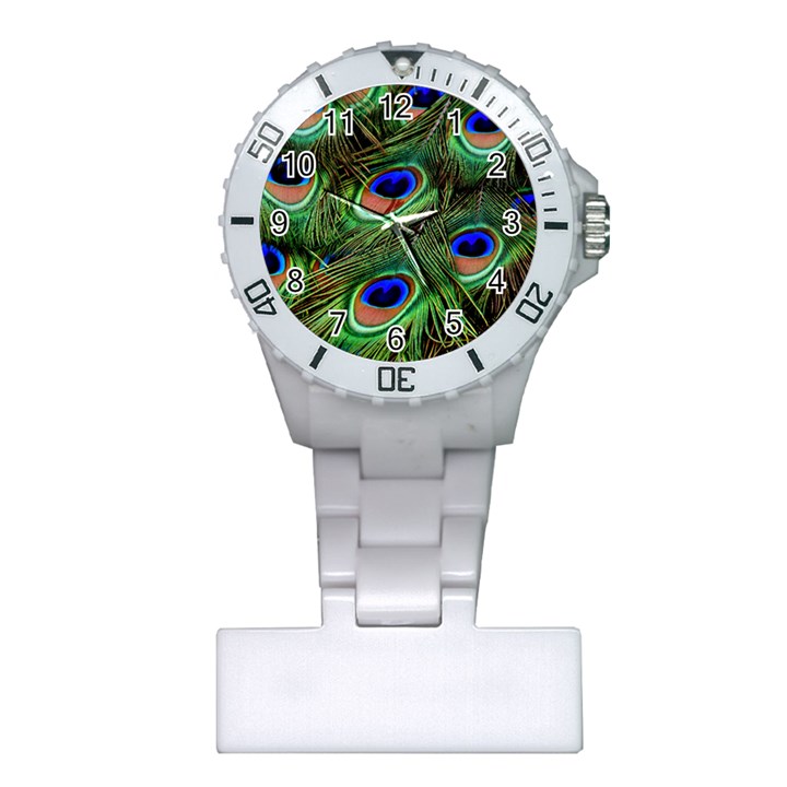 Peacock Feathers Plumage Iridescent Plastic Nurses Watch