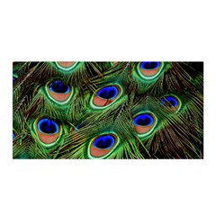 Peacock Feathers Plumage Iridescent Satin Wrap by HermanTelo