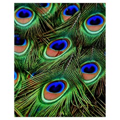 Peacock Feathers Plumage Iridescent Drawstring Bag (small) by HermanTelo