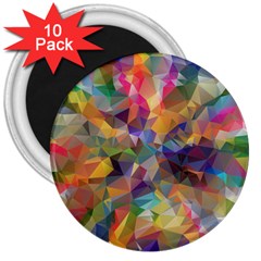 Polygon Wallpaper 3  Magnets (10 Pack)  by HermanTelo