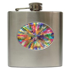 Polygon Wallpaper Hip Flask (6 Oz)