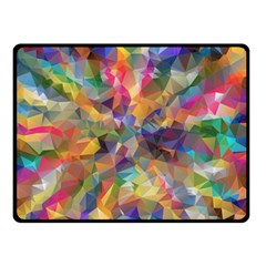 Polygon Wallpaper Double Sided Fleece Blanket (small)  by HermanTelo