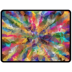 Polygon Wallpaper Double Sided Fleece Blanket (large) 