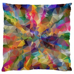 Polygon Wallpaper Large Flano Cushion Case (one Side)