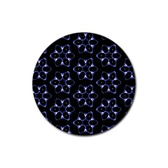 Purple Circle Wallpaper Rubber Round Coaster (4 Pack)  by HermanTelo