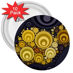 Retro Color Style 3  Buttons (10 Pack) 