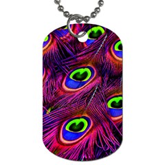 Peacock Feathers Color Plumage Dog Tag (two Sides)