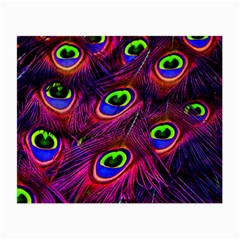 Peacock Feathers Color Plumage Small Glasses Cloth (2 Sides)