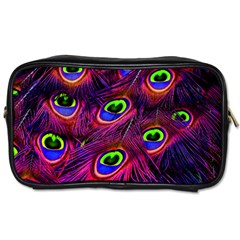 Peacock Feathers Color Plumage Toiletries Bag (two Sides)