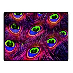 Peacock Feathers Color Plumage Fleece Blanket (small)