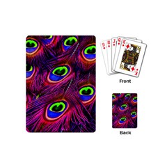 Peacock Feathers Color Plumage Playing Cards (mini)