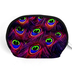 Peacock Feathers Color Plumage Accessory Pouch (medium)