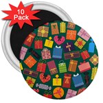 Presents Gifts Background Colorful 3  Magnets (10 pack)  Front