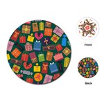 Presents Gifts Background Colorful Playing Cards (Round) Front