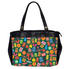 Presents Gifts Background Colorful Oversize Office Handbag (2 Sides)