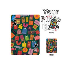 Presents Gifts Background Colorful Playing Cards Double Sided (Mini)