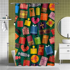 Presents Gifts Background Colorful Shower Curtain 48  x 72  (Small) 