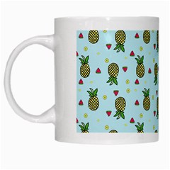 Pineapple Watermelon Fruit Lime White Mugs by HermanTelo