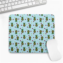 Pineapple Watermelon Fruit Lime Large Mousepads by HermanTelo