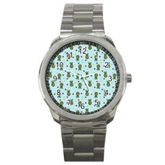 Pineapple Watermelon Fruit Lime Sport Metal Watch by HermanTelo