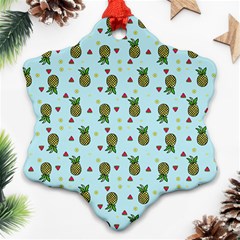 Pineapple Watermelon Fruit Lime Ornament (snowflake)