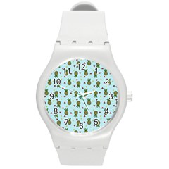 Pineapple Watermelon Fruit Lime Round Plastic Sport Watch (m)