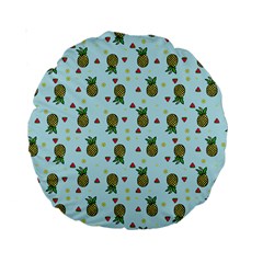 Pineapple Watermelon Fruit Lime Standard 15  Premium Round Cushions by HermanTelo