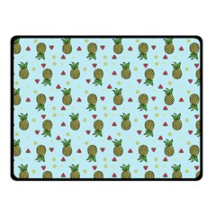 Pineapple Watermelon Fruit Lime Double Sided Fleece Blanket (small)  by HermanTelo