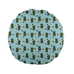 Pineapple Watermelon Fruit Lime Standard 15  Premium Flano Round Cushions by HermanTelo