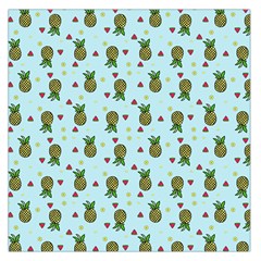 Pineapple Watermelon Fruit Lime Large Satin Scarf (square) by HermanTelo