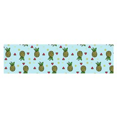 Pineapple Watermelon Fruit Lime Satin Scarf (oblong)