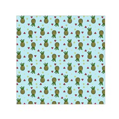 Pineapple Watermelon Fruit Lime Small Satin Scarf (square)