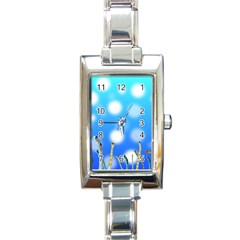 Sea Underwater Life Fish Rectangle Italian Charm Watch by HermanTelo