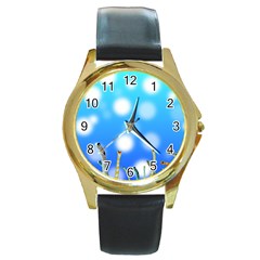 Sea Underwater Life Fish Round Gold Metal Watch by HermanTelo