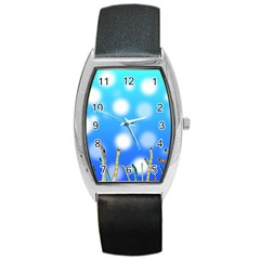 Sea Underwater Life Fish Barrel Style Metal Watch