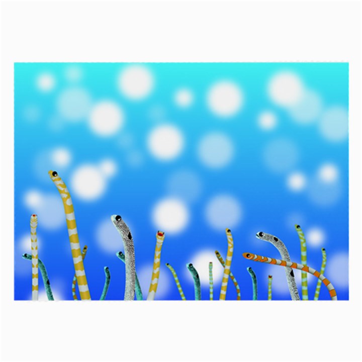 Sea Underwater Life Fish Large Glasses Cloth