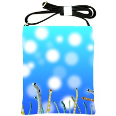 Sea Underwater Life Fish Shoulder Sling Bag by HermanTelo