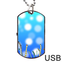 Sea Underwater Life Fish Dog Tag Usb Flash (two Sides)